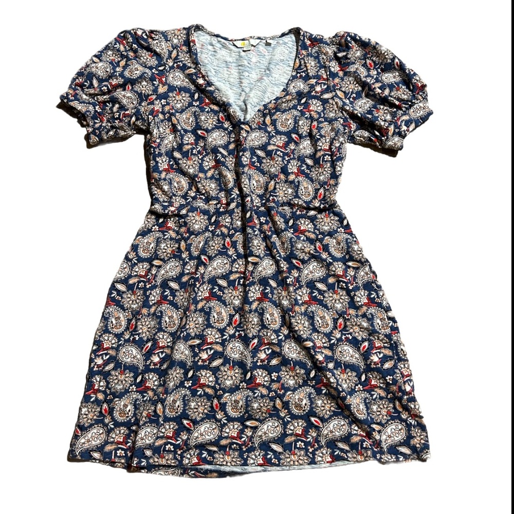 Boden Paisley Print Short Sleeve Dresss